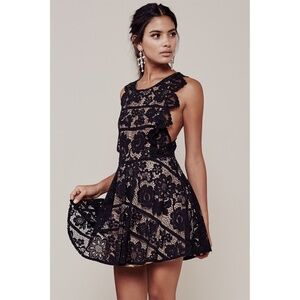 For Love And Lemons Black Lace Mini Dress